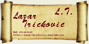 Lazar Tričković vizit kartica